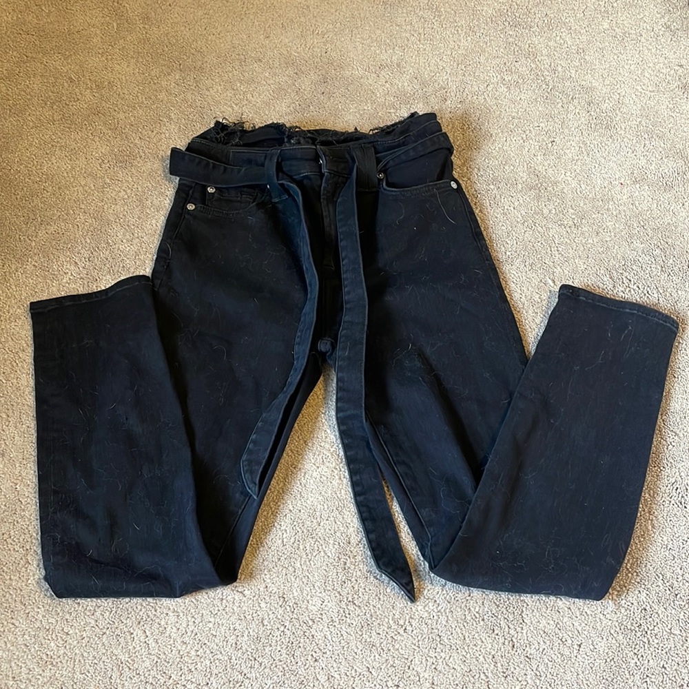 For all mankind denim black jeans